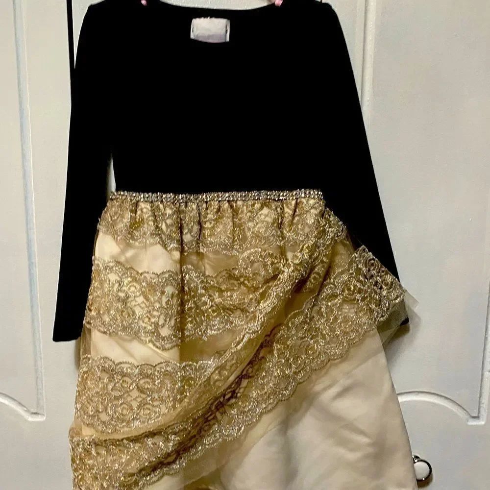 Rave Editions Girls Dress Velvet/Lace size Small